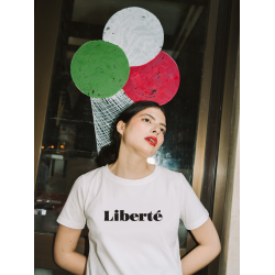 LIBERTÉ BIAŁY T-SHIRT Z...