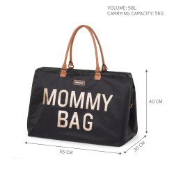 Torba Mommy Bag Czarno-Złota - Childhome